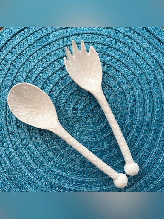 Other - Ceramic Salad Serving Fork and Spoon